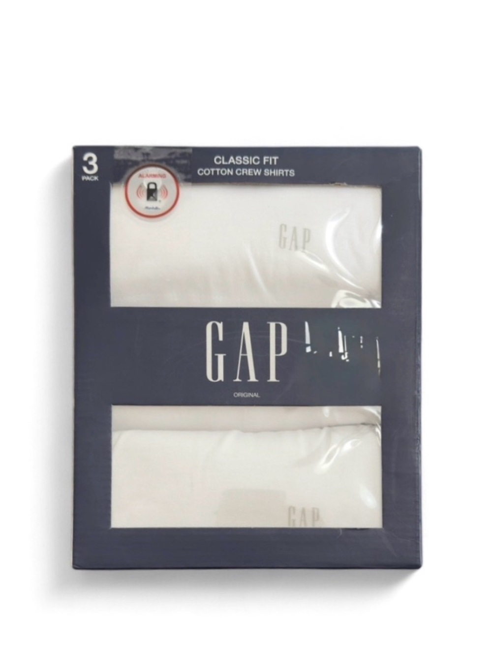 NWT Men’s GAP 3-Pack Classic Fit Cotton White Crewneck T-Shirt Size Medium